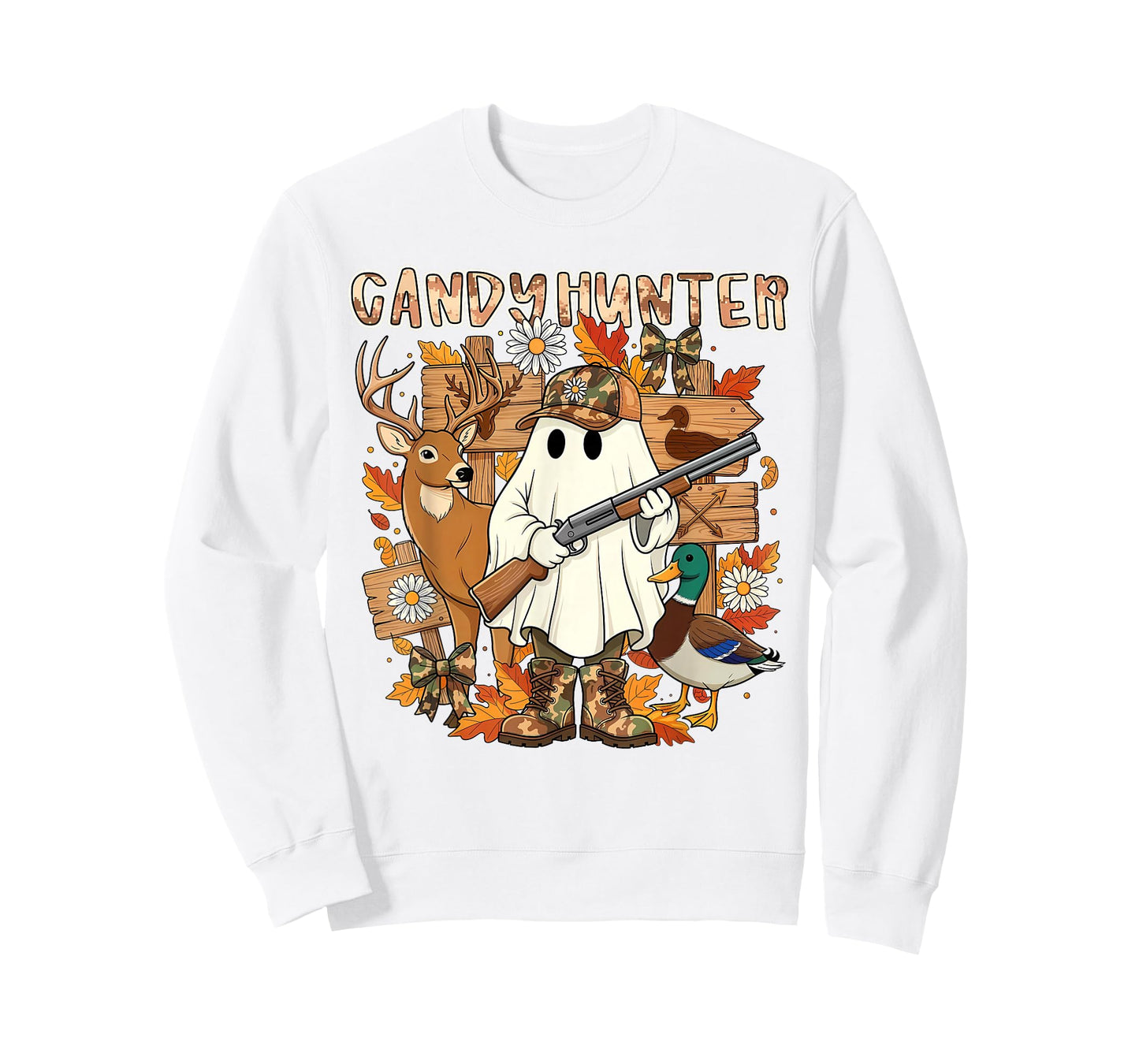 Candy Hunter Duck Deer Hunting Halloween Hunting Season T-Shirt