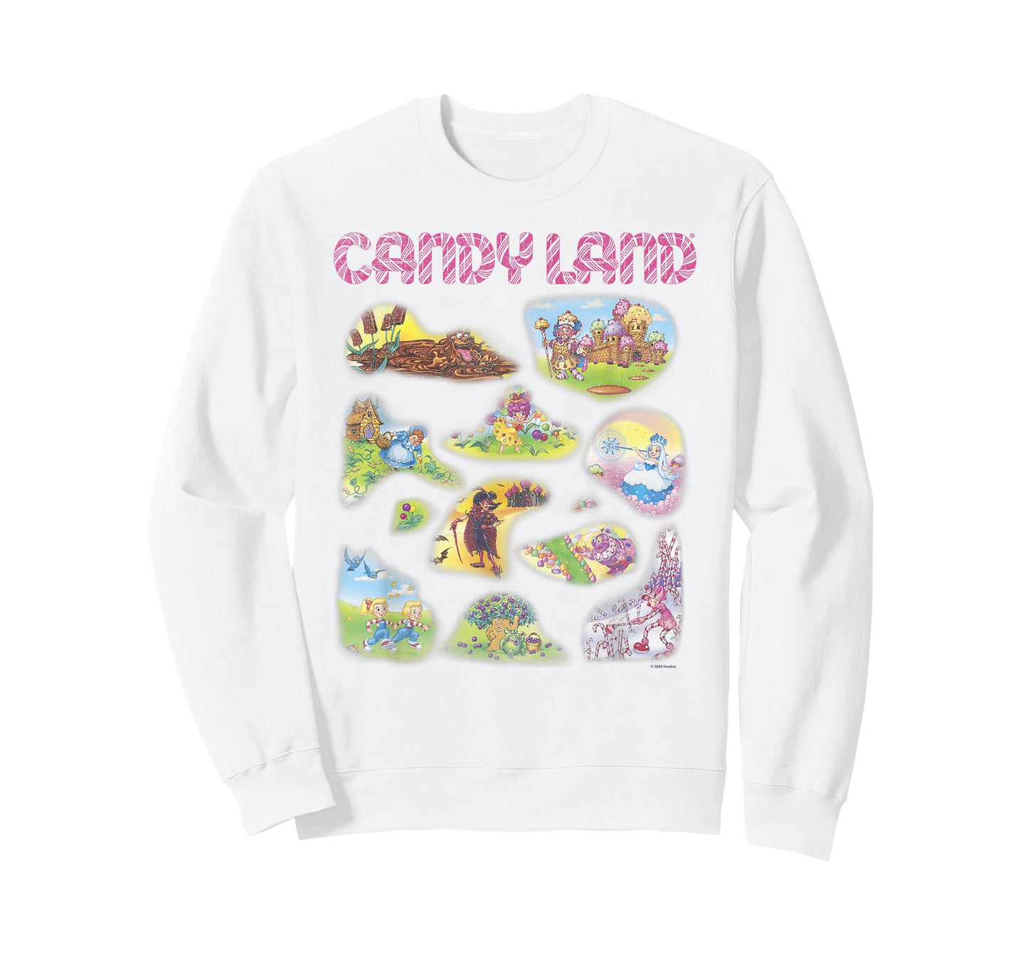 Candy Land Vintage Game Board Locations Textbook T-Shirt