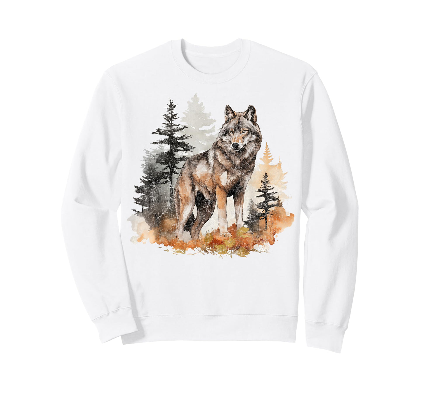 Wolf Survives Mountain Silhouette Art Lone dog T-Shirt for Men Women