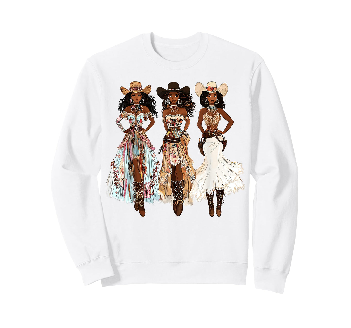 Black African American Cowgirl Western Country Texas Rodeo T-Shirt