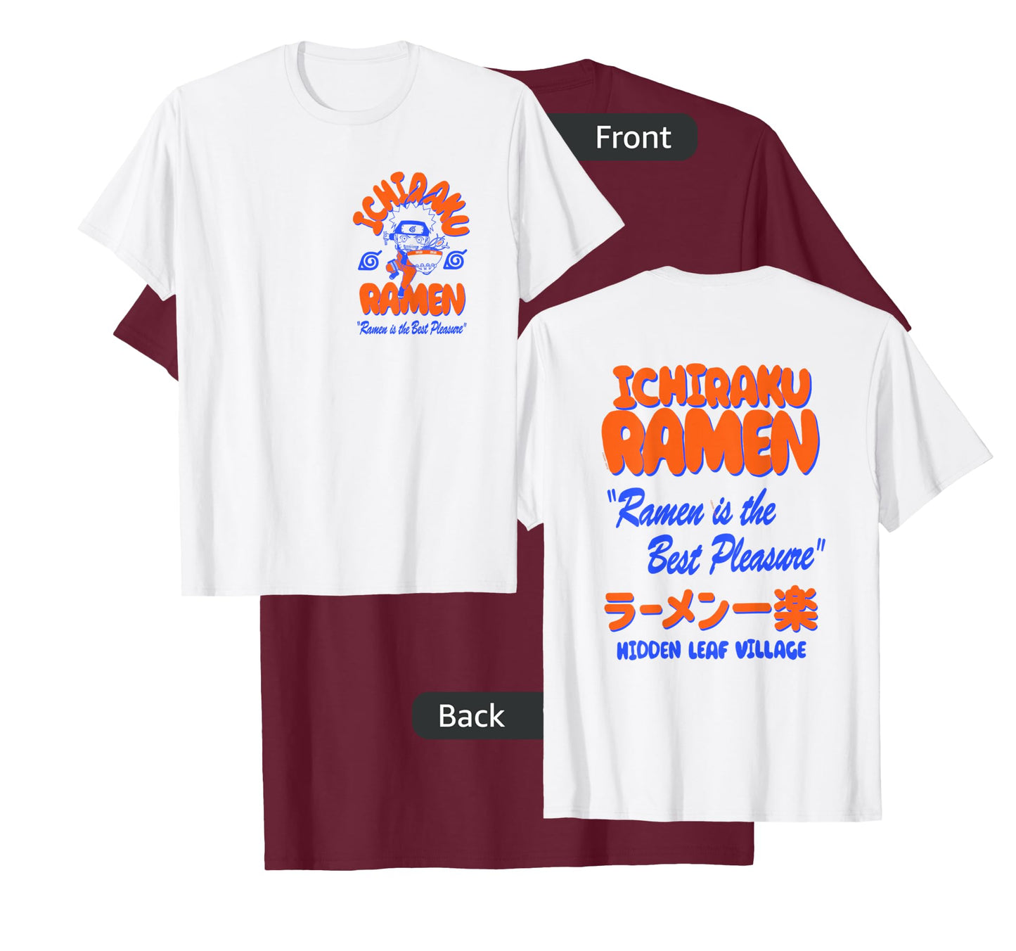Naruto Shippuden Ichiraku Ramen Front Back Anime T-Shirt