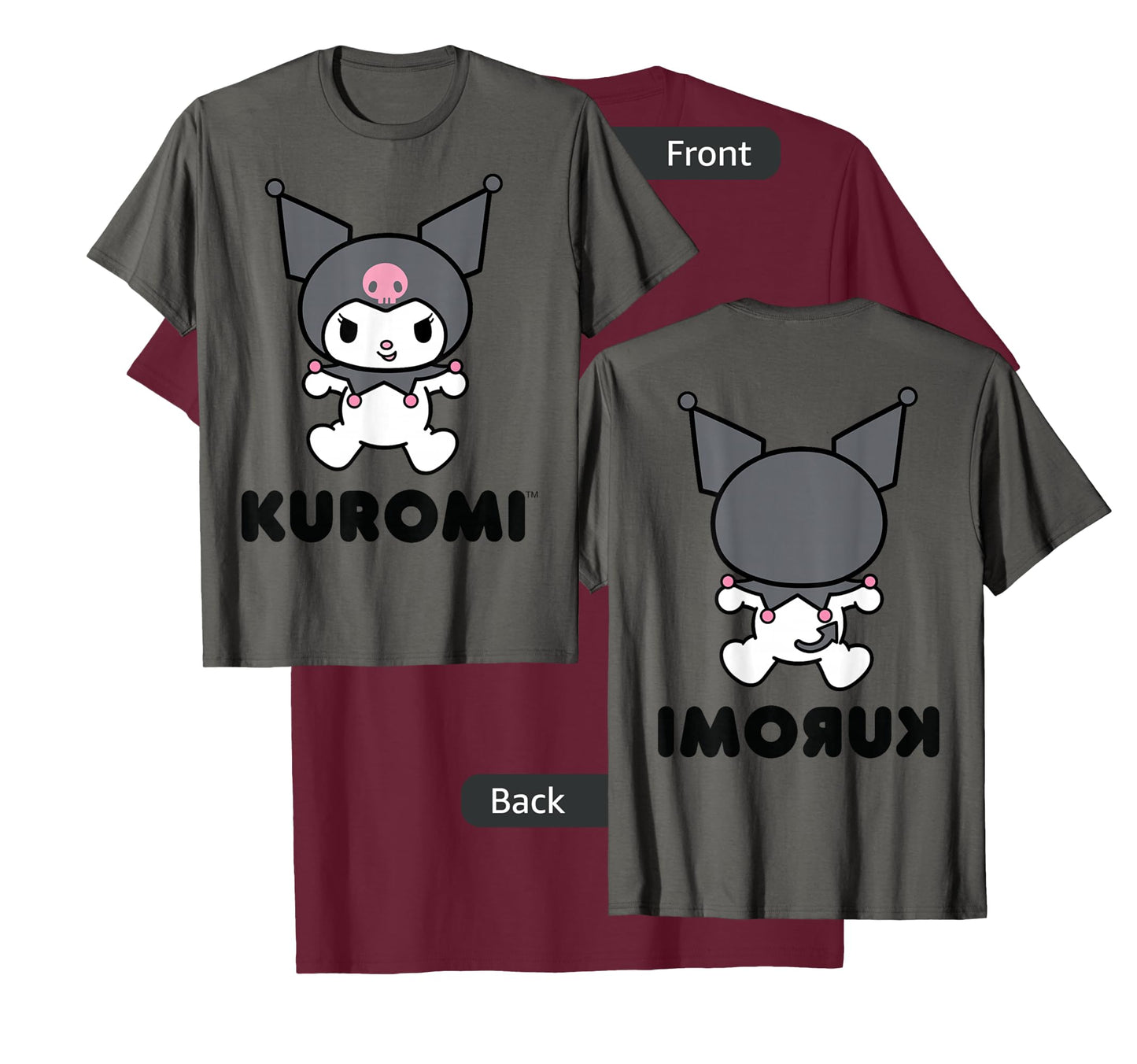 Kuromi Character Front and Back T-Shirt Small