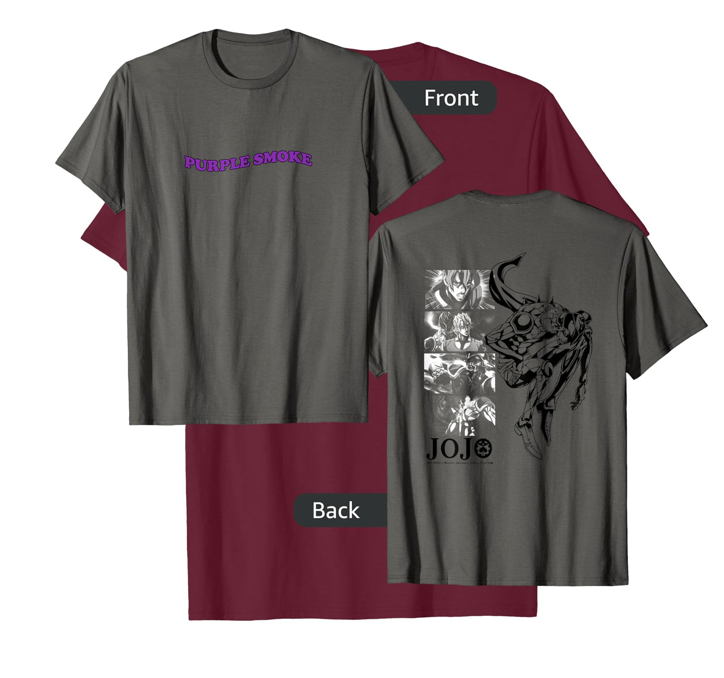 JoJo's Bizarre Adventure Fugo & Purple Smoke Haze Front Back T-Shirt