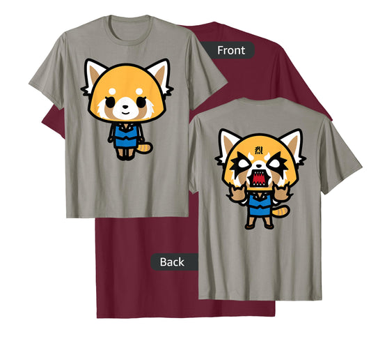 Aggretsuko Sweet Front and Rage Back Tee Shirt T-Shirt