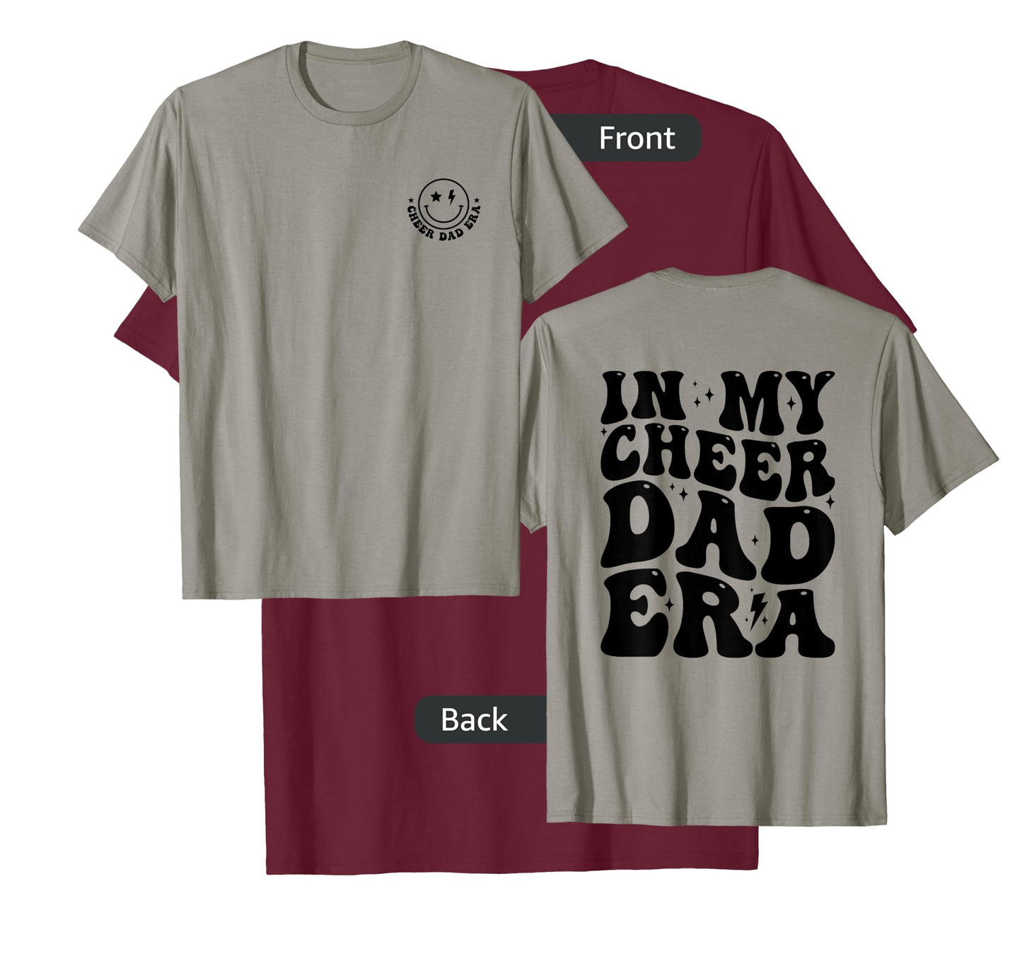 Retro In My Cheer Dad Era Cheerleader Dad (2 Sides) T-Shirt
