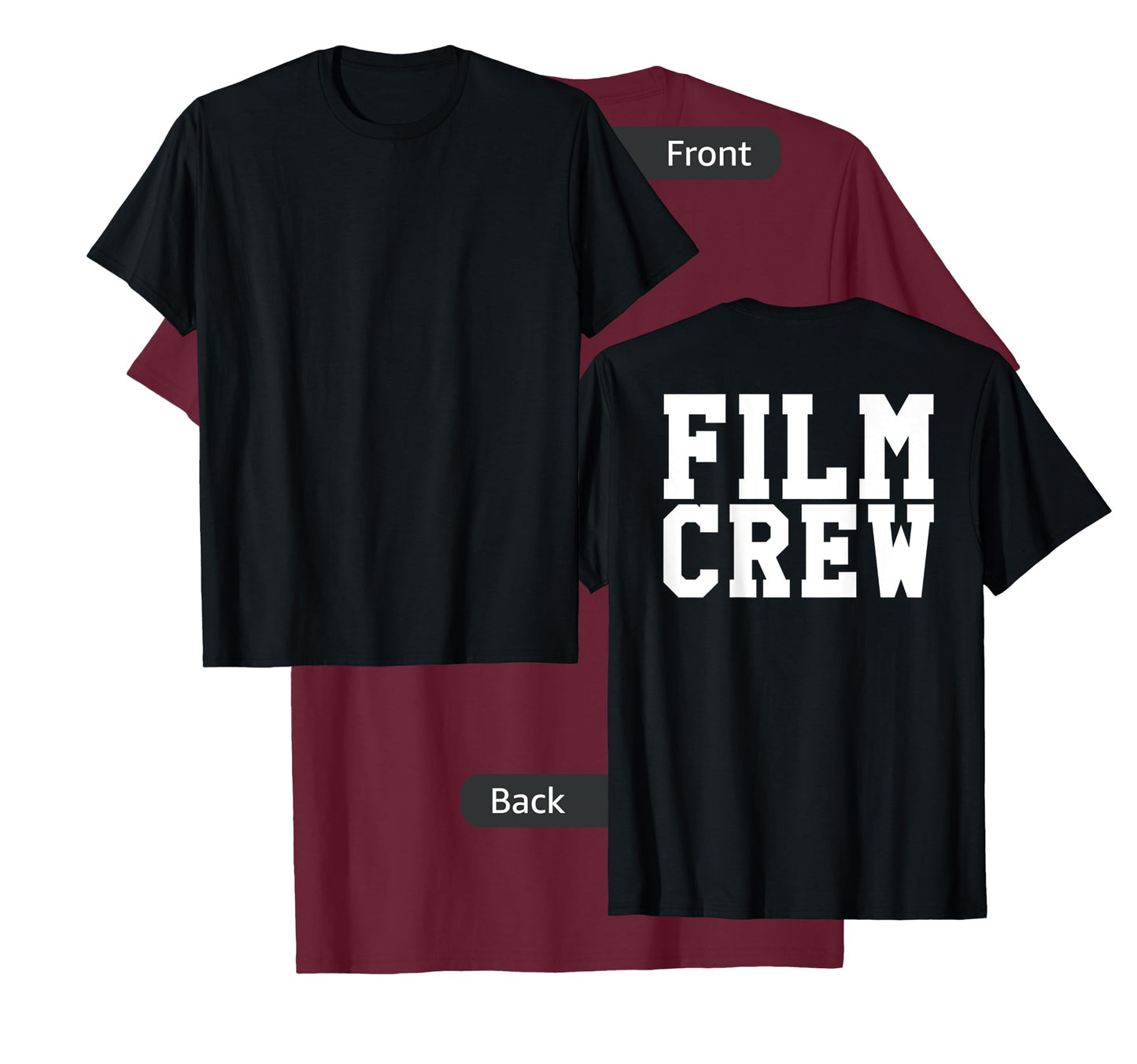 BACK ONLY Film Crew TV Camera Production Shirt
