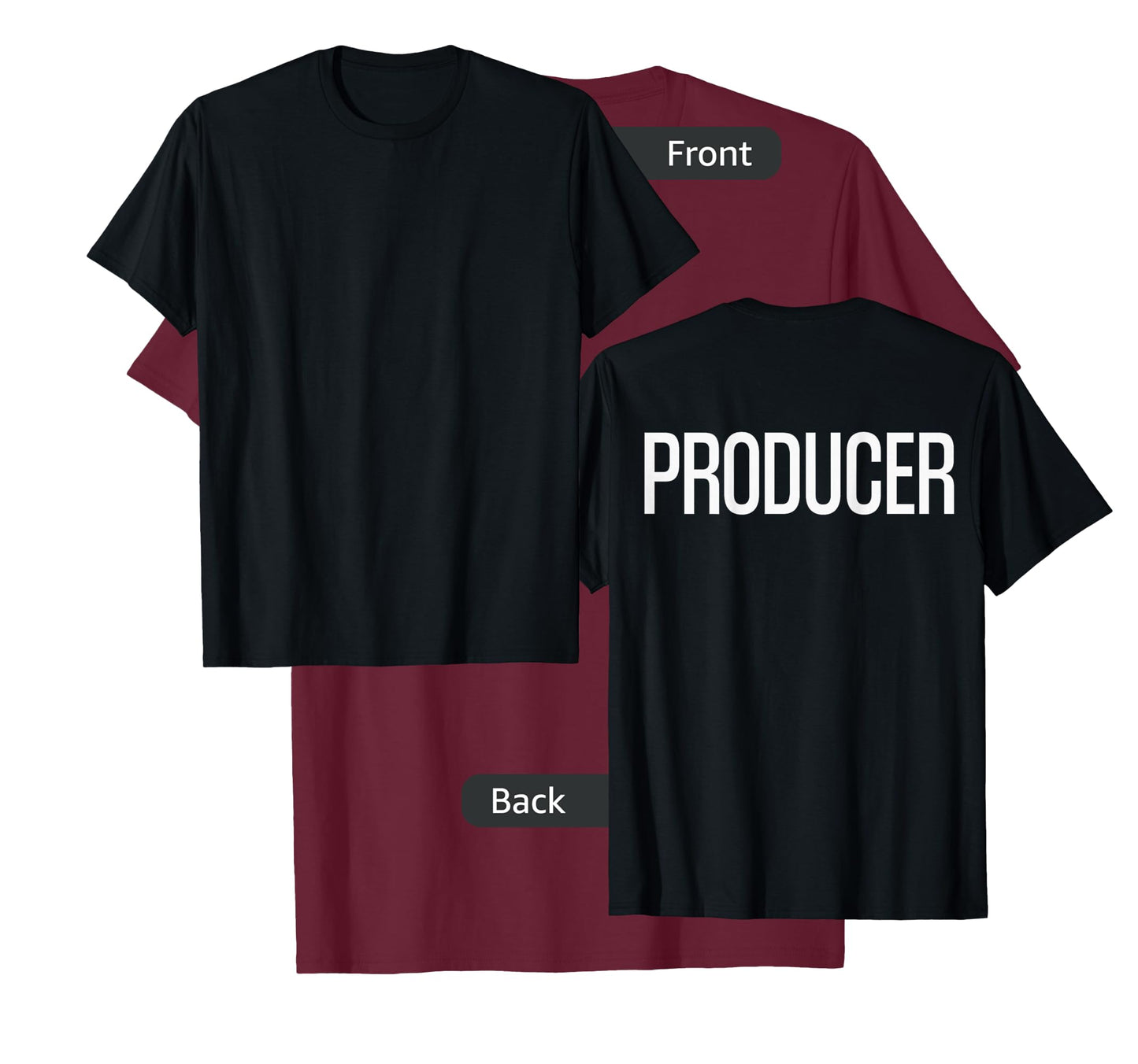 Bold Producer Text PRINT ON BACK | Film Crew T-Shirt