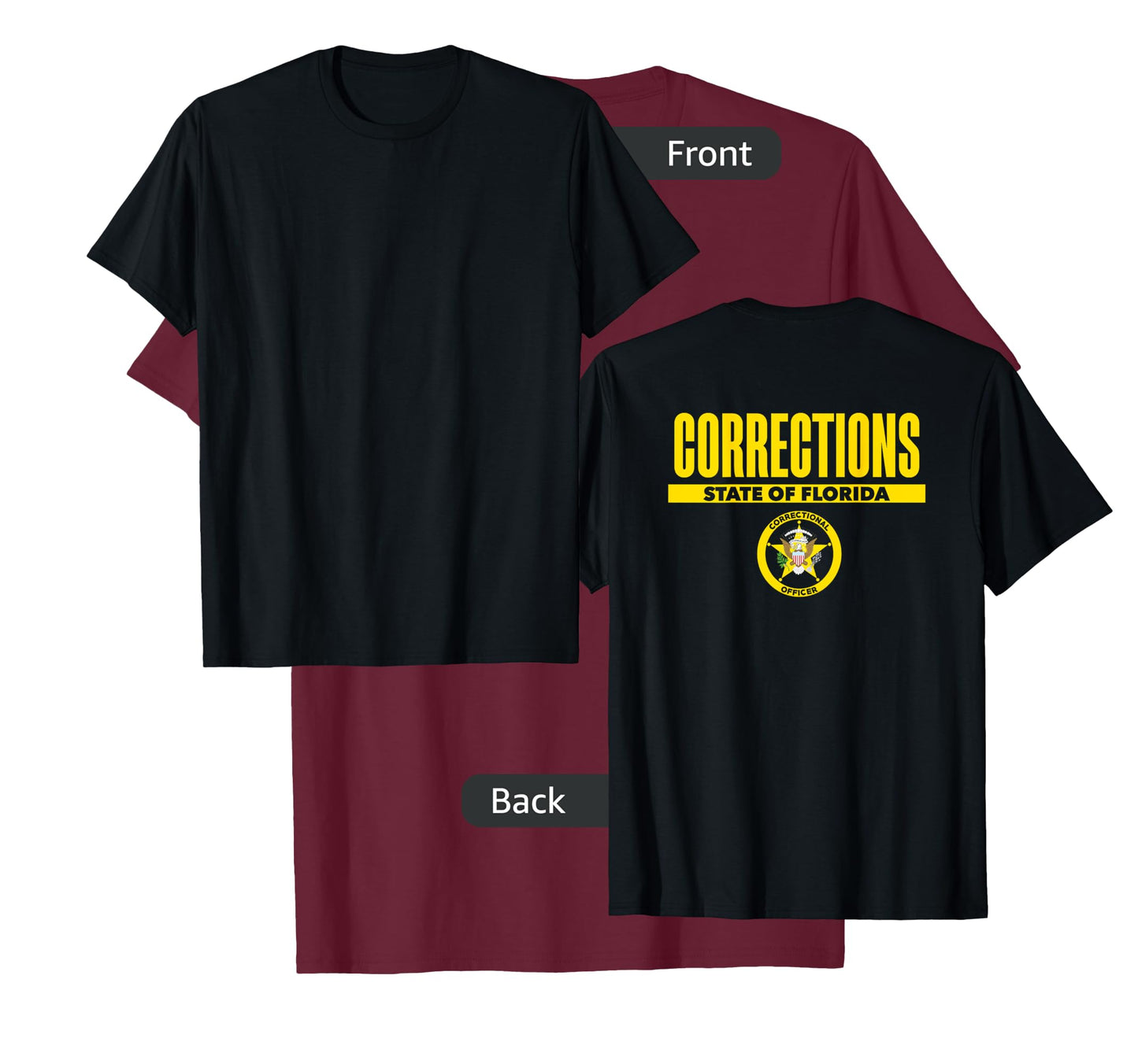 Florida Correctional Officer Thin Gray Line Flag T-Shirt