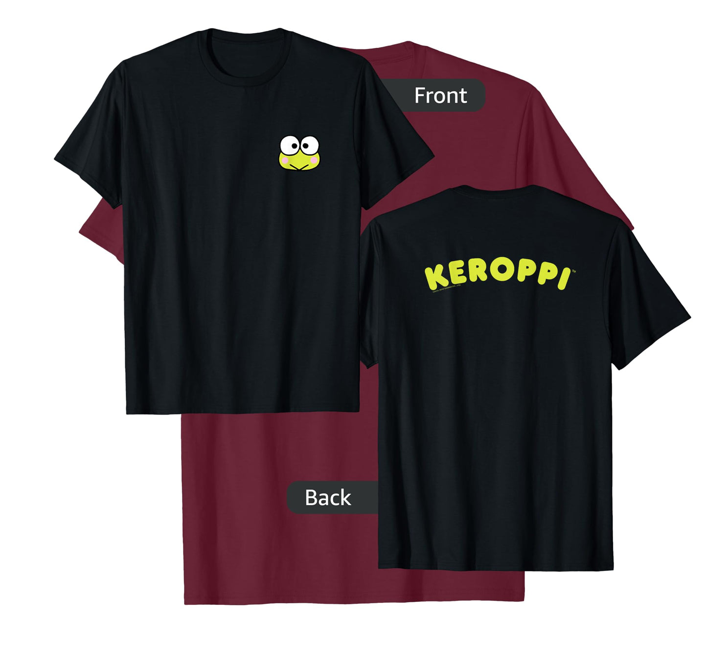 Keroppi Front and Back Logo Tee Shirt T-Shirt