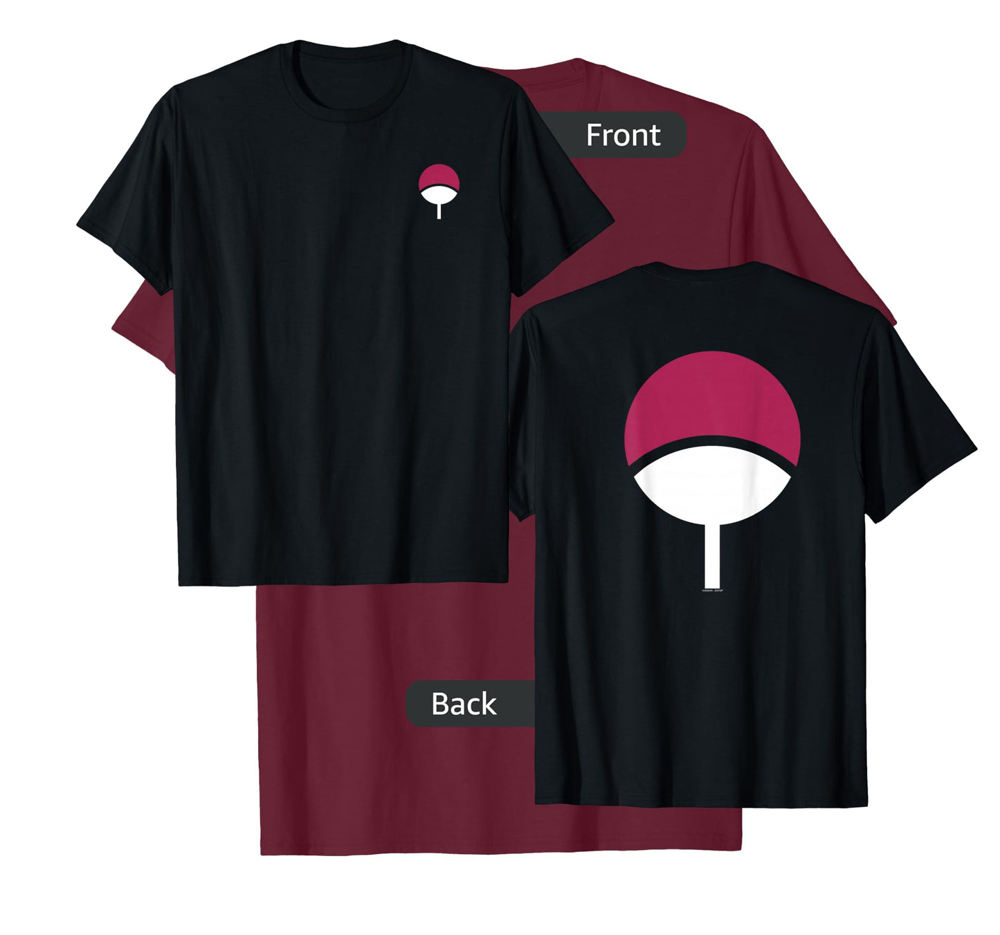 Naruto Shippuden Sasuke Uchiha Icon Front and Back Anime T-Shirt