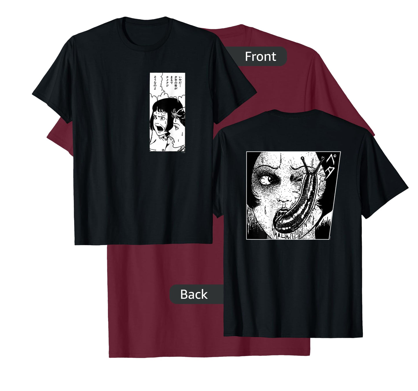 Junji Ito Black Slug Eye Print T-Shirt - Men's Small Classic Fit