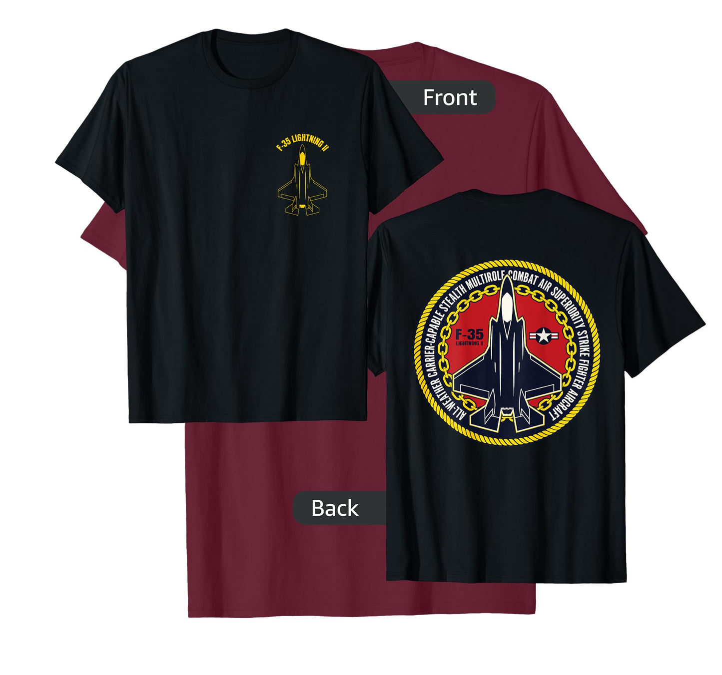 F 35 Military Fighter Jet Aircraft Design T-Shirt