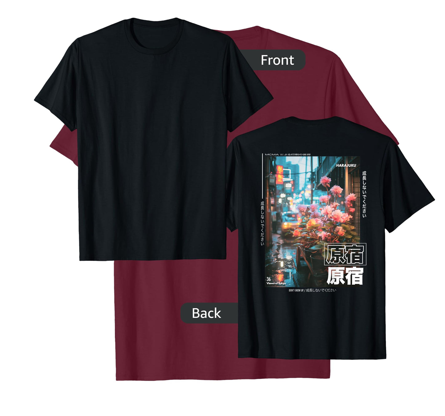 Japanese Streetwear Retro Aesthetic Harajuku BACK PRINT T-Shirt