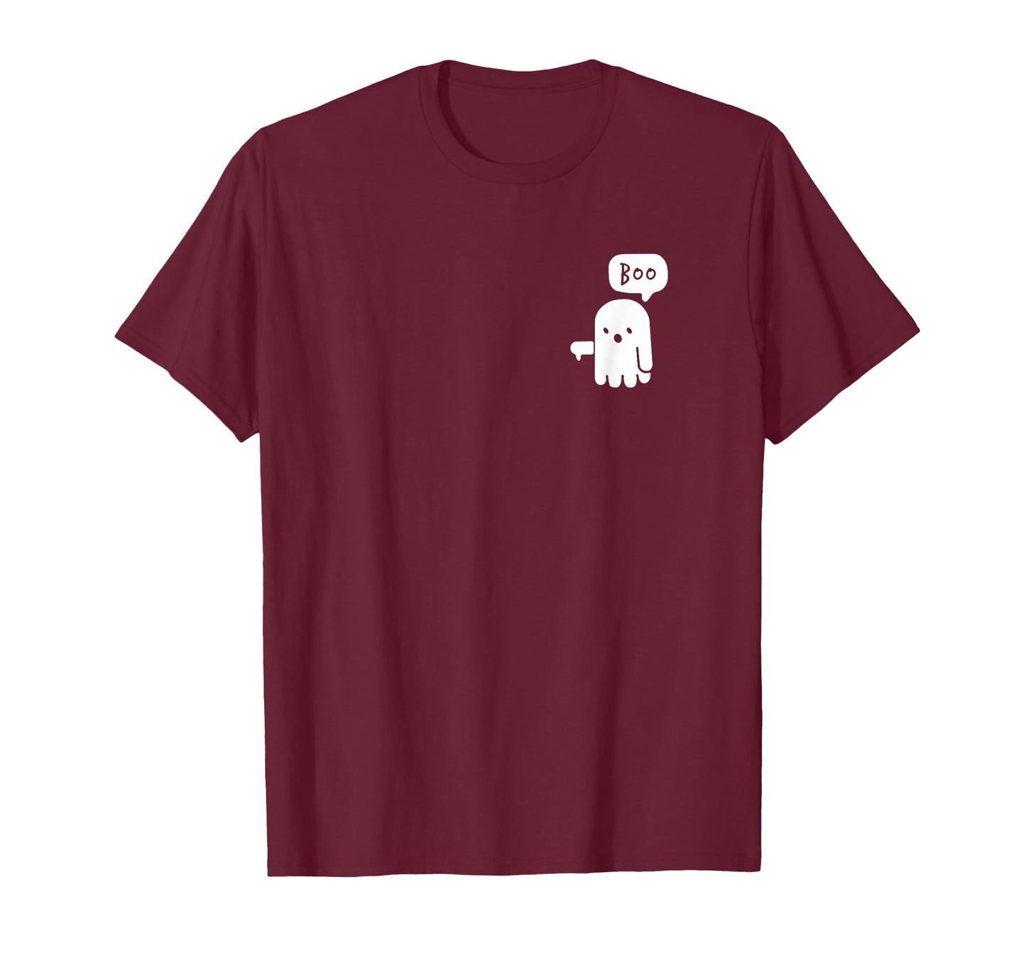 Cute Little Thumbs Down Ghost Screaming Boo Disapproval T-Shirt