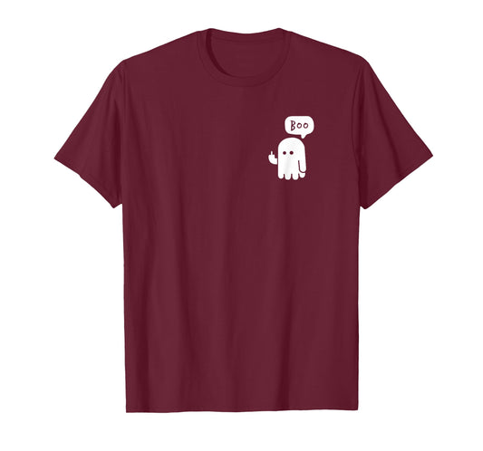 Funny Little Middle Fingers Cute Ghost Boojee Halloween T-Shirt