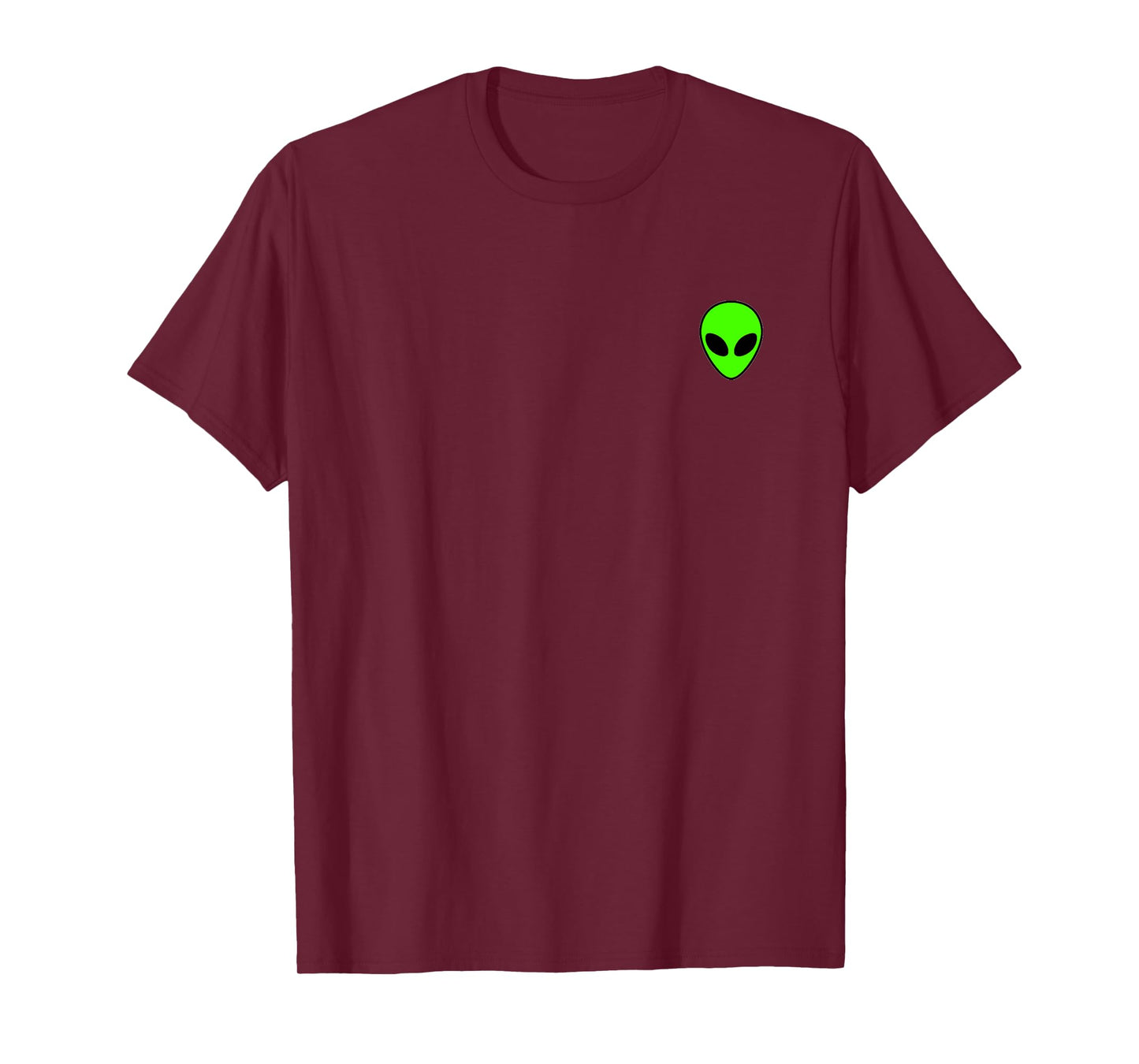 Alien Head Pocket Patch T-Shirt for Men and Women T-Shirt