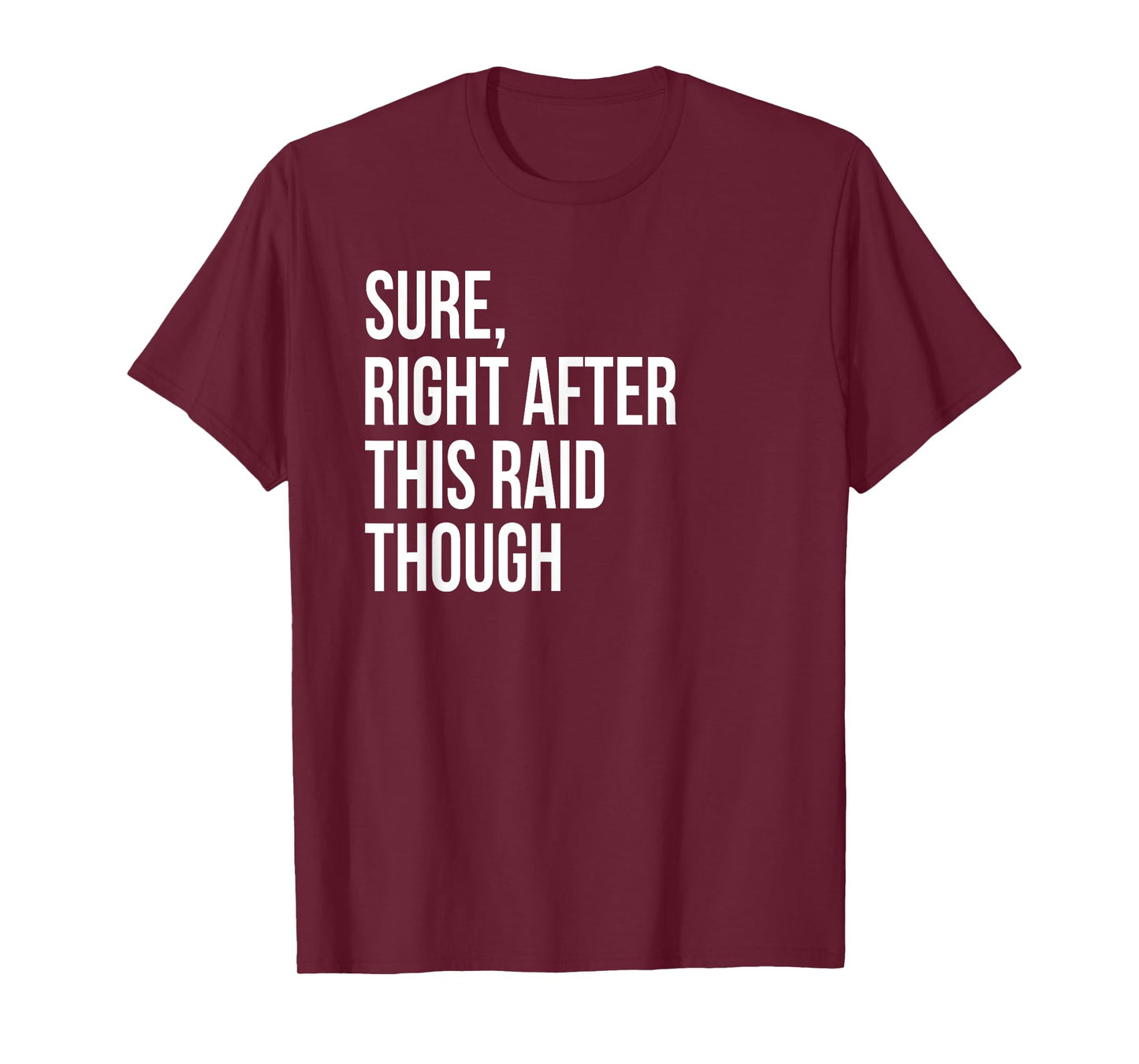 Sure Right After This Raid Funny Gift For Gamers T-Shirt