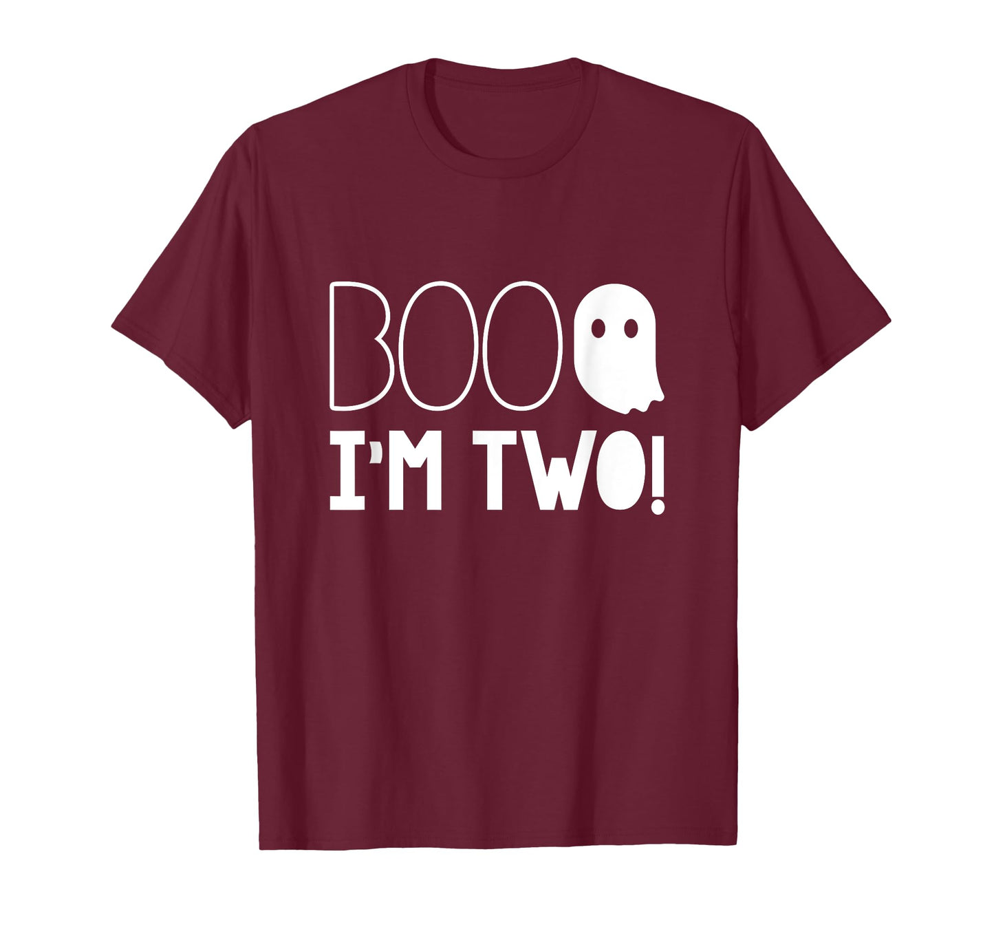 2nd Birthday Two Year Old Boo I'm Two! Halloween Ghost T-Shirt