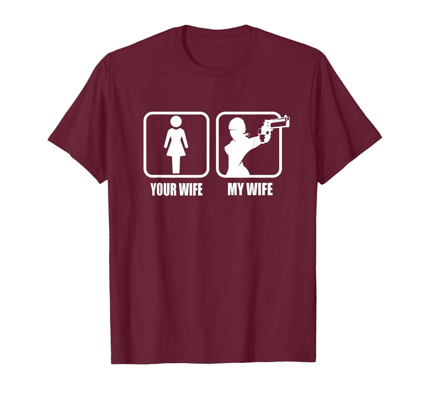 Your Wife - My Wife Pistol / Guns - Valentines Day Gun Men's T-Shirt