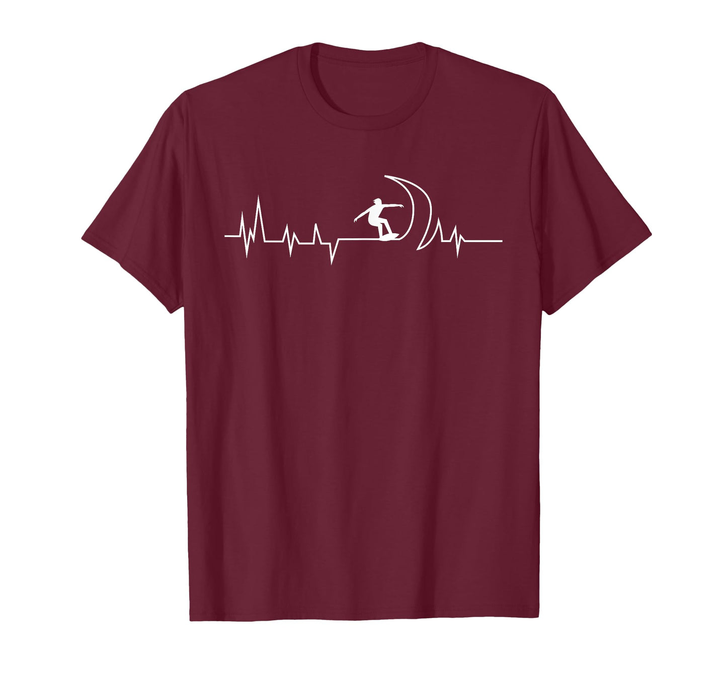 Heartbeat Surfer Surf Lover T-Shirt