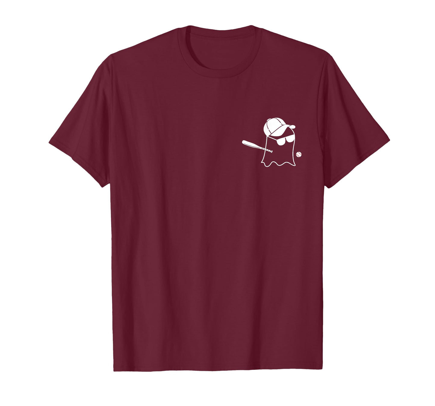 Ghost Baseball Halloween Costume Funny Baseball T-Shirt