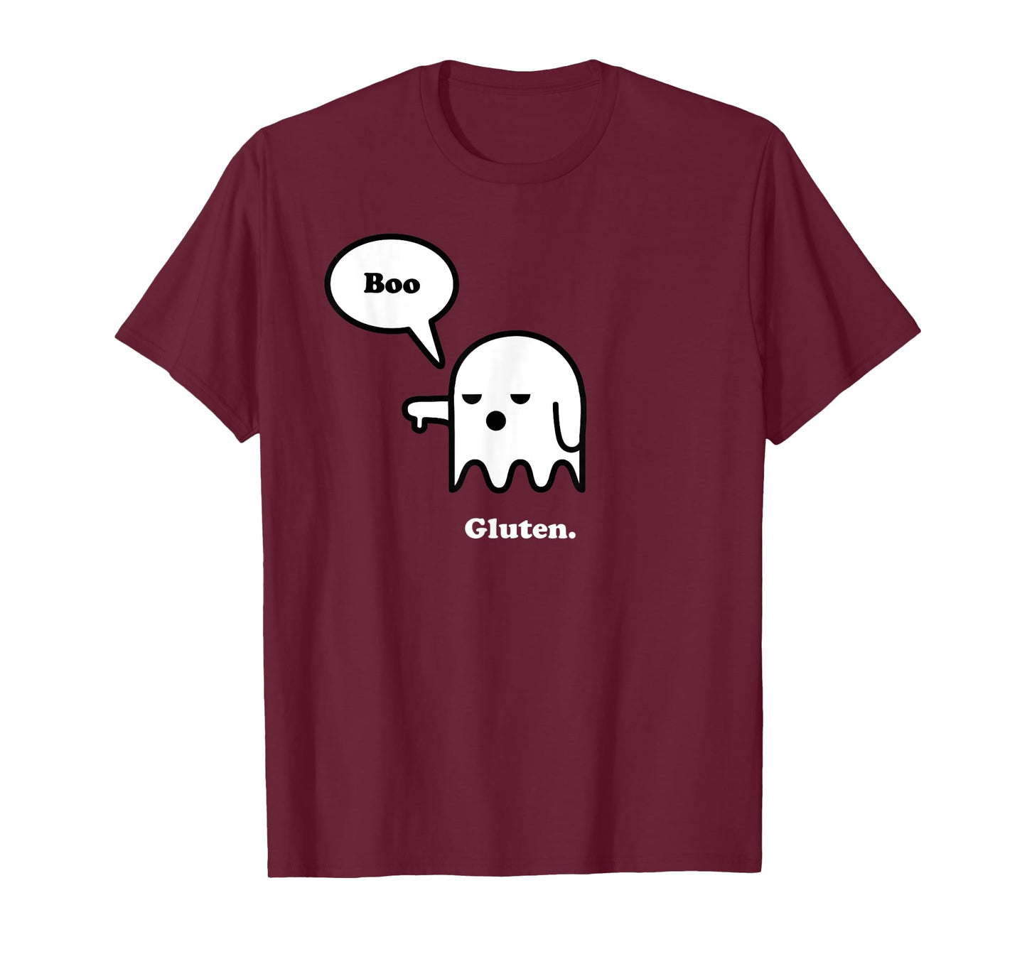 Funny Gluten Free Clothing Halloween Ghost Boo I Hate Gluten T-Shirt