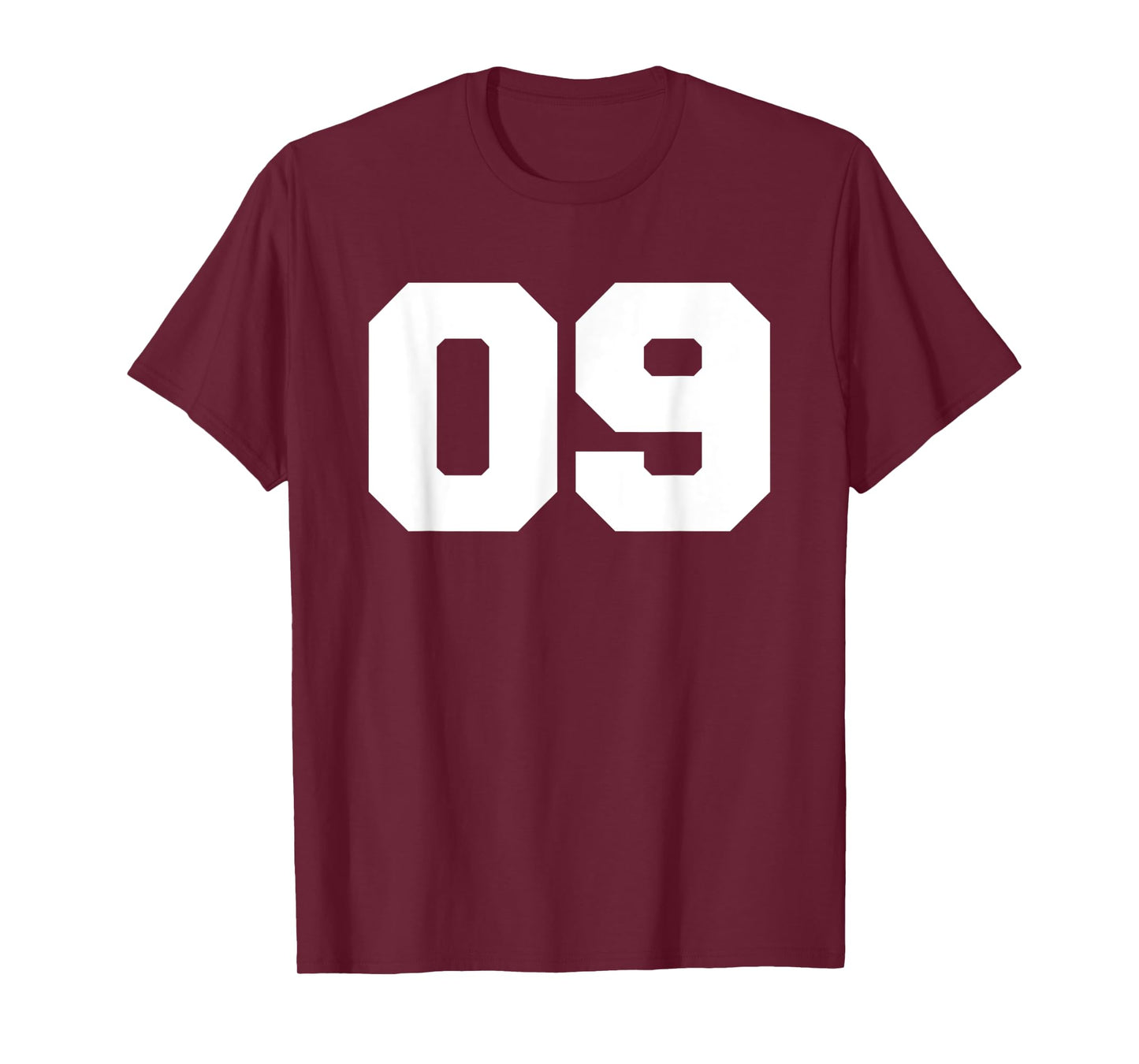 Number 09 Sports Jersey Player #09 9 Fan FRONT PRINT Varsity T-Shirt