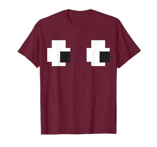 Retro Arcade Game Ghost Eyes Halloween Group Costume T-Shirt