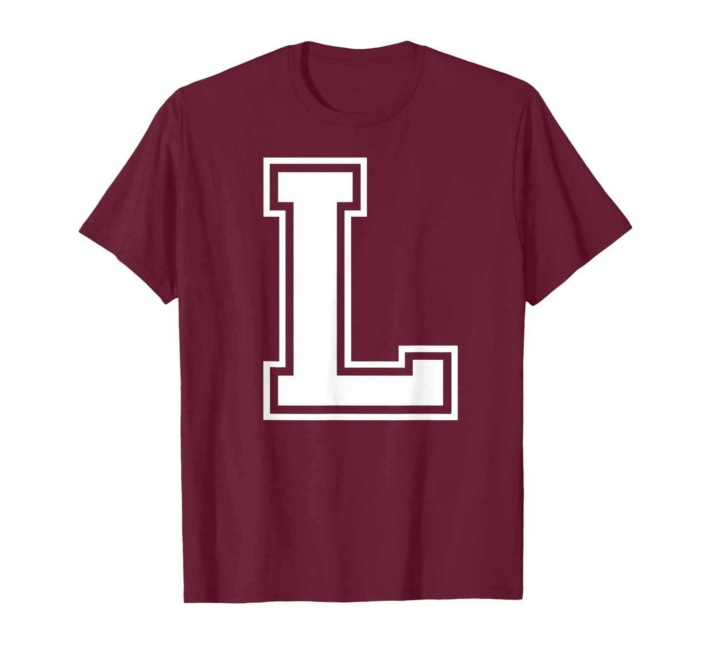 Letter L Capital Alphabet College Varsity Monogram Club T-Shirt