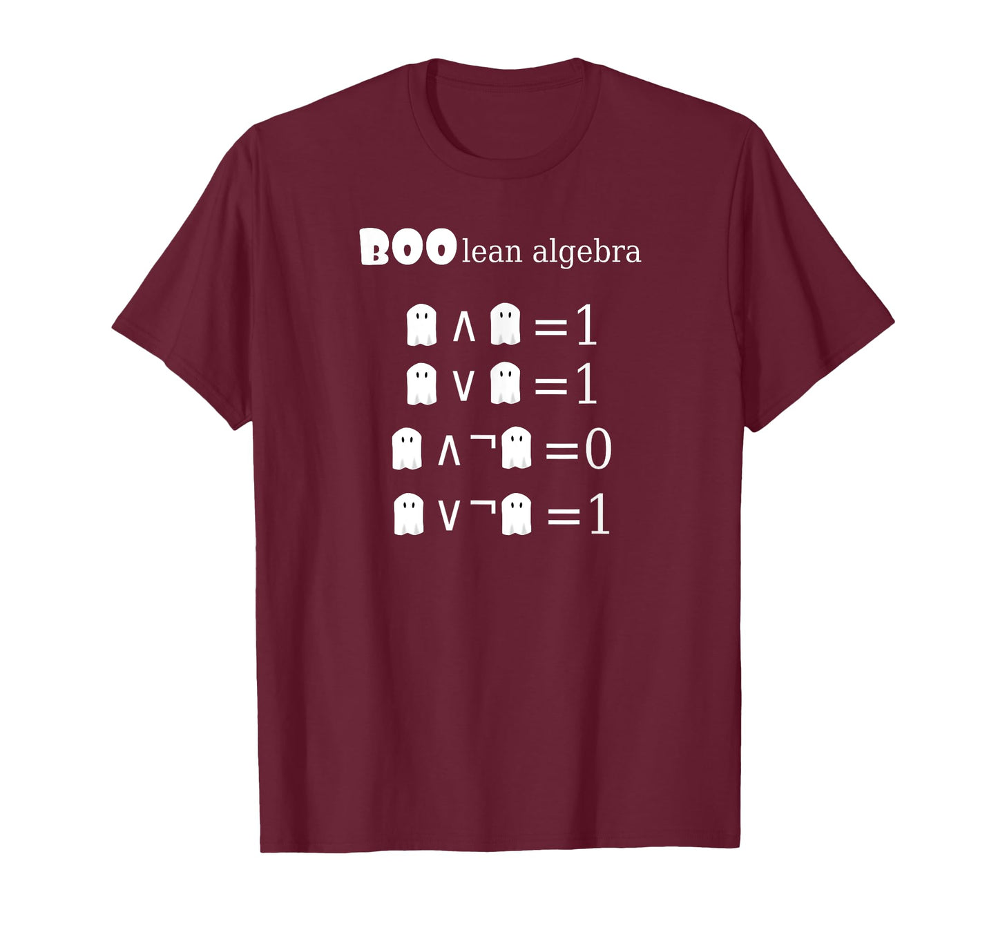 Boo-lean Algebra Halloween Math T-Shirt