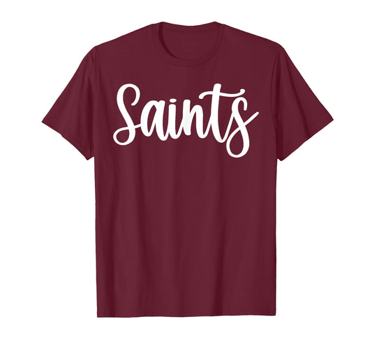 Saints School Spirit Team Mascot Game Night T-Shirt