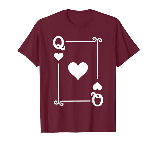 Playing Cards Costume - Queen Hearts Card - Queen Card T-Shirt