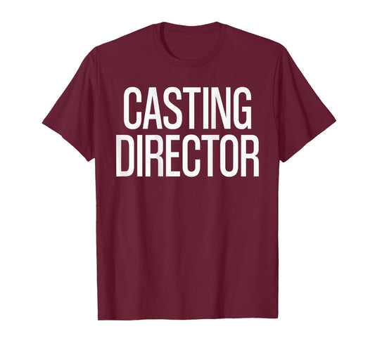 Bold Casting Director Text PRINT ON BACK | Film Crew T-Shirt