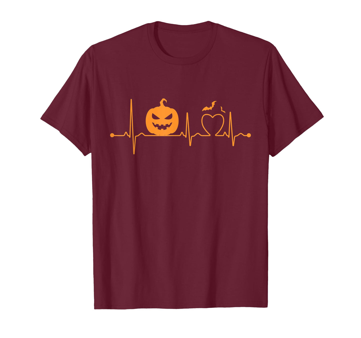Pumpkin Heartbeat Halloween Nurse Doctor T-Shirt