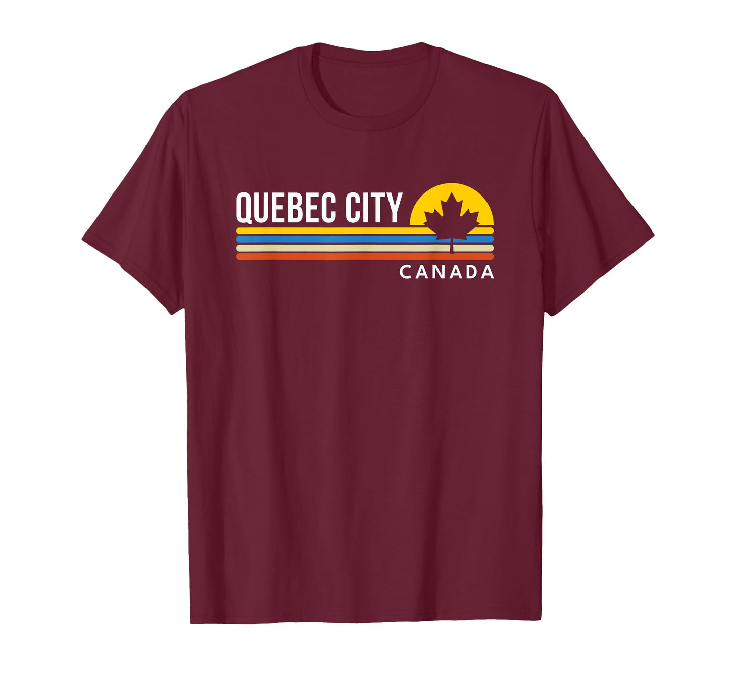 Quebec City Canada Flag Vintage Retro Souvenirs T-Shirt