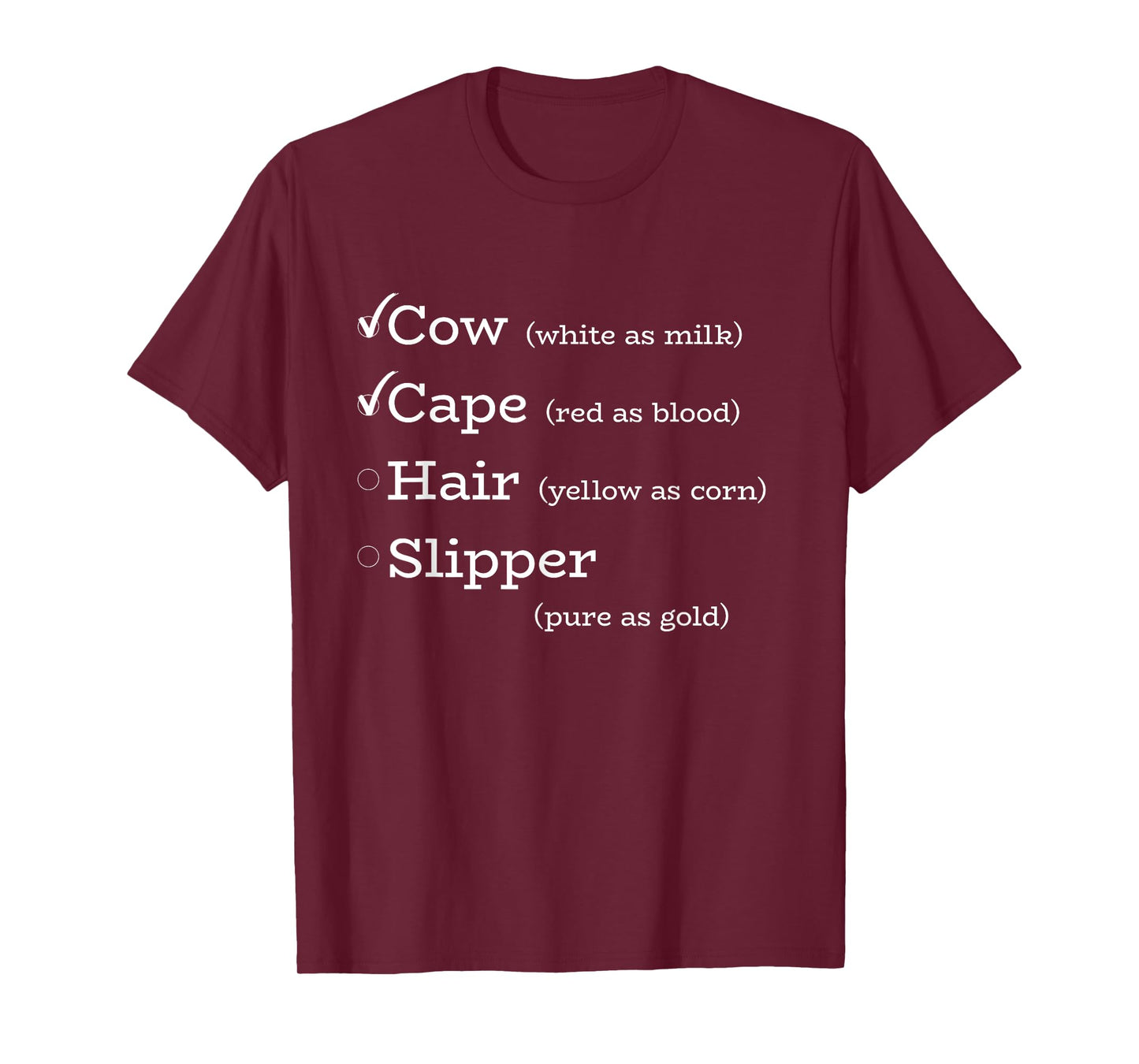 Cow Cape Hair Slipper Musical Theatre Tee T-Shirt