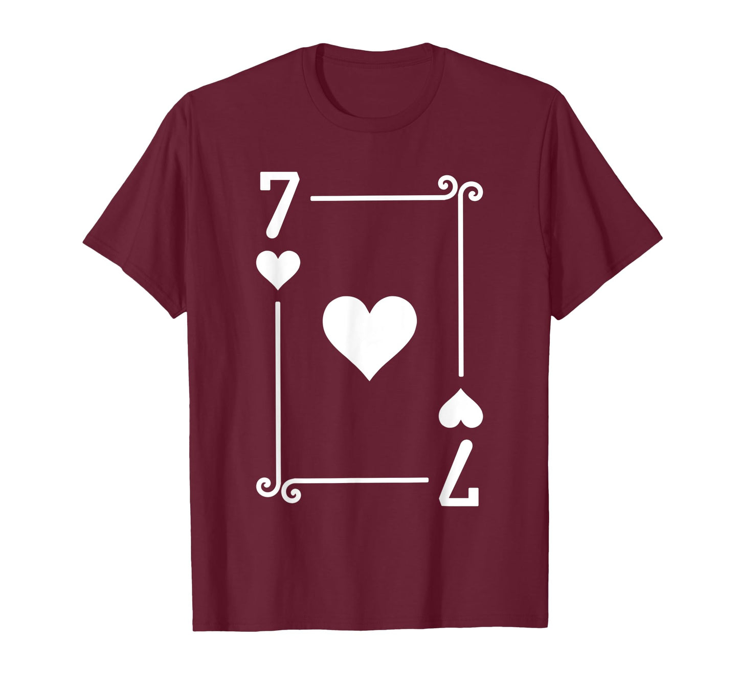 Playing Cards Costume - Seven Card - 7 of Hearts T-Shirt