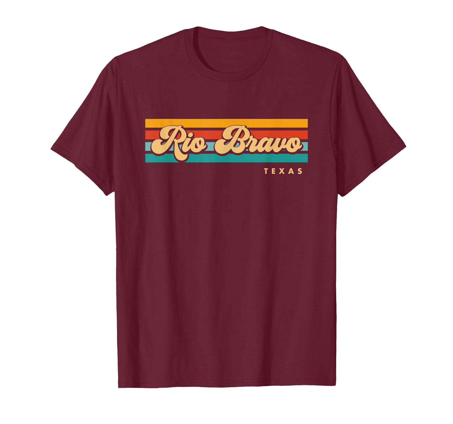 Vintage Sunset Stripes Rio Bravo, Texas T-Shirt