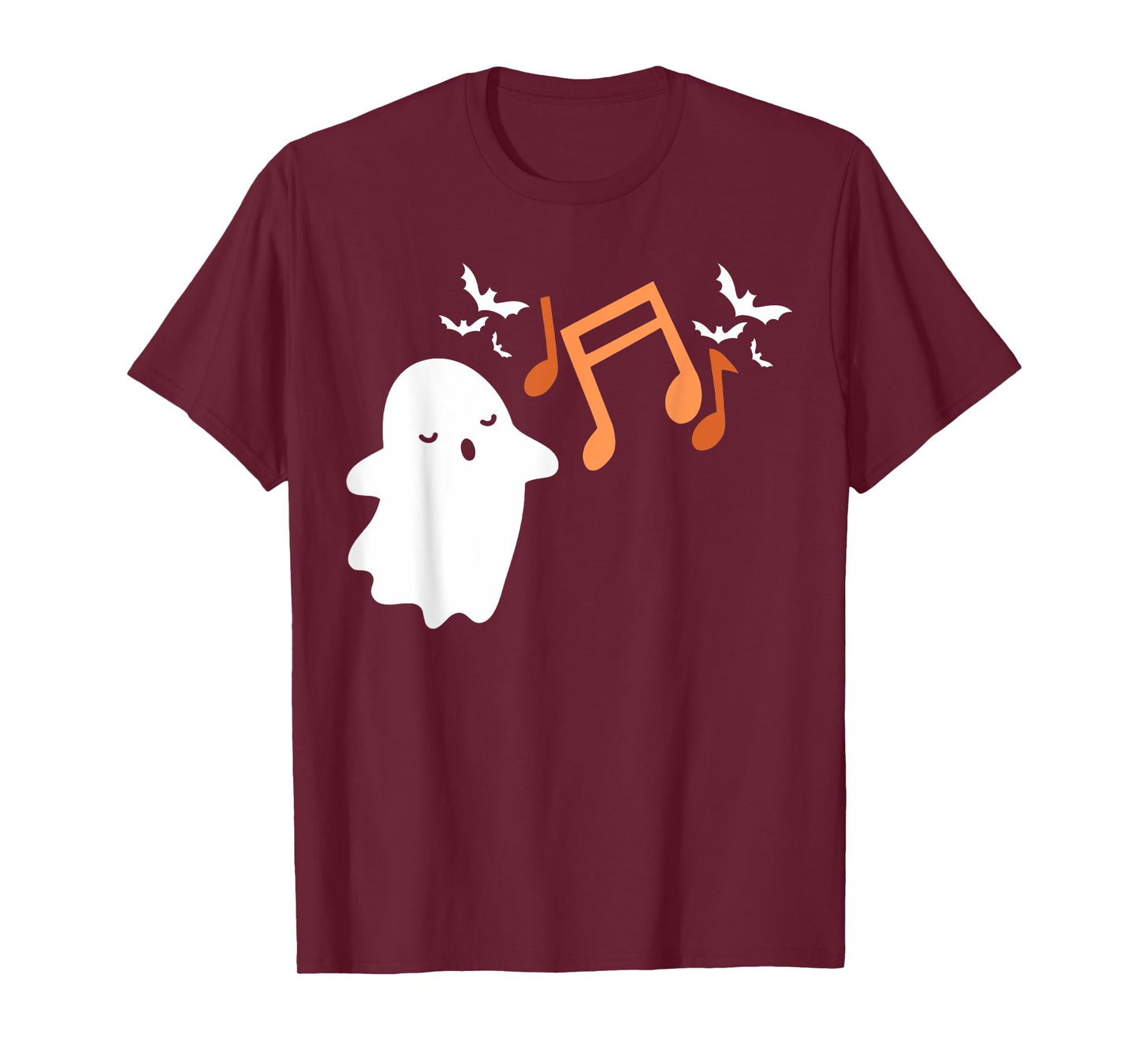 Halloween Music Note Ghost Teacher Fall Musical Instrument T-Shirt