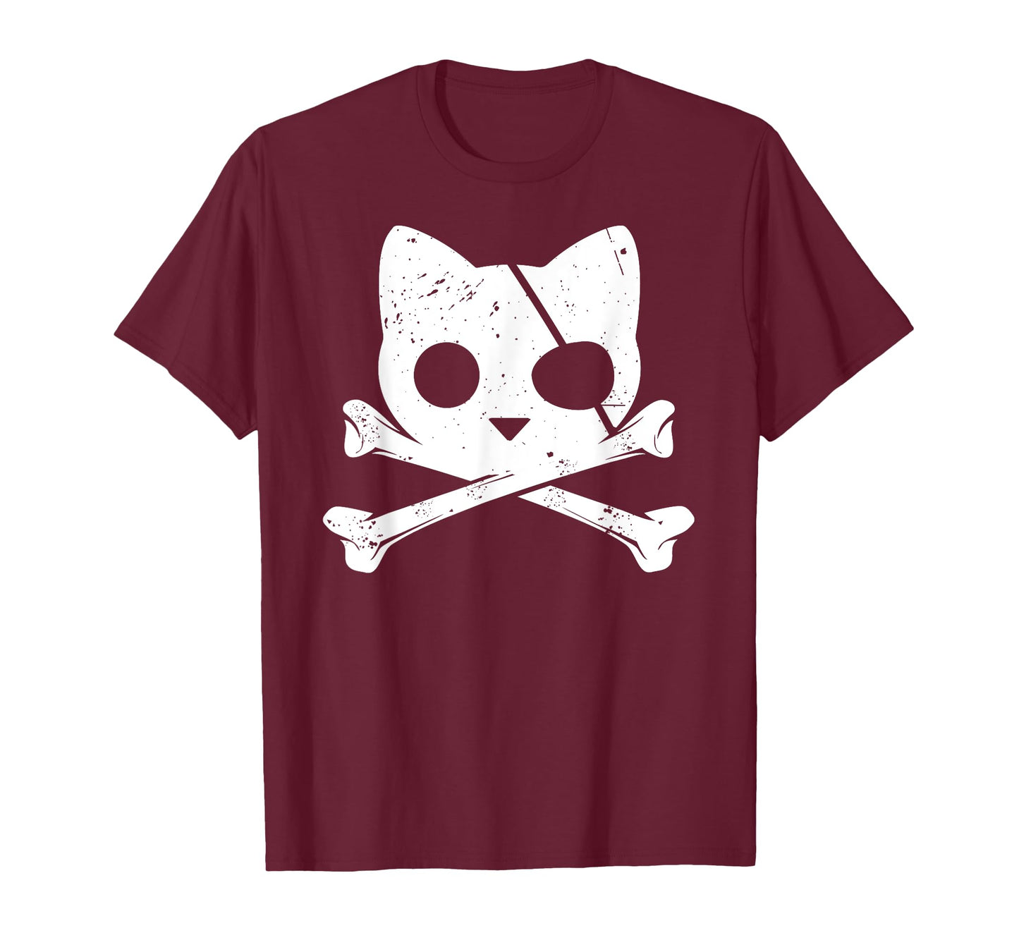 Pirate Cat Skull & Crossbones. Men, Women or Kids Halloween T-Shirt