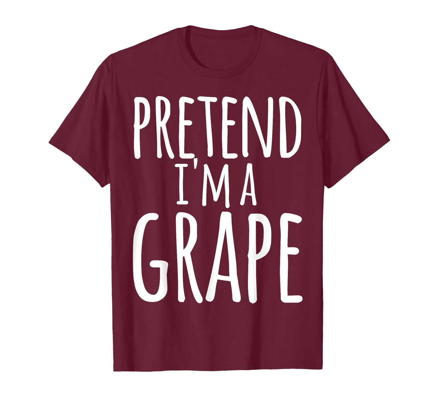 Funny Lazy Halloween PRETEND I'M A GRAPE Costume T-Shirt