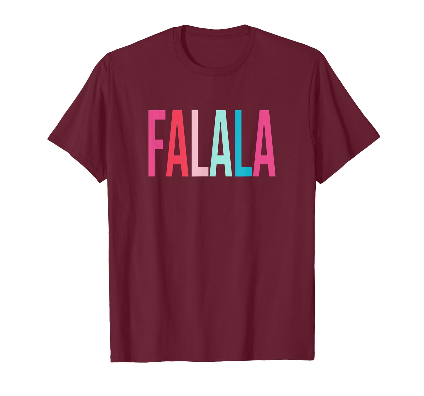 Womens Girls Falala Colorful Christmas T-Shirt