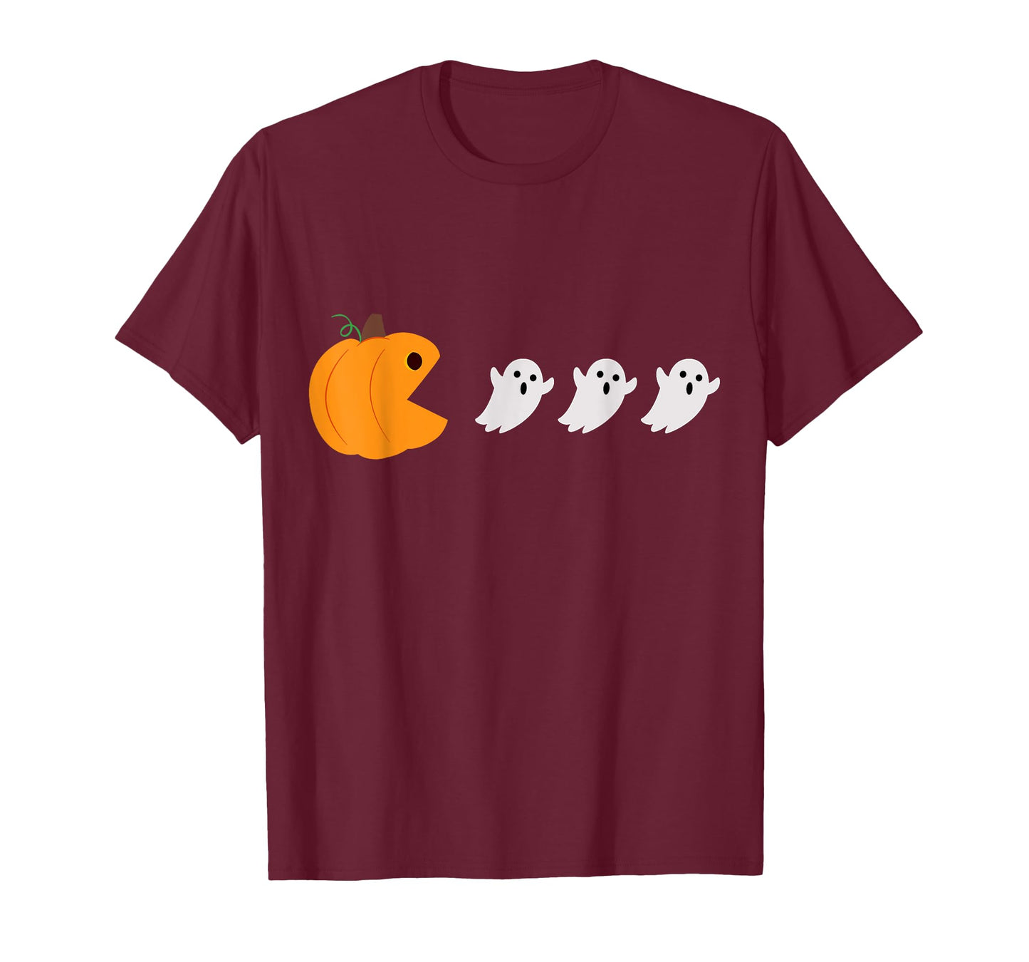 Pumpkin Ghost Retro Video Game Costume Funny Halloween Gifts T-Shirt
