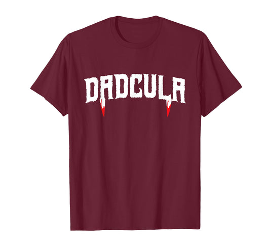 Funny Dadcula Halloween Dad Mens Costume Vampire Fangs T-Shirt