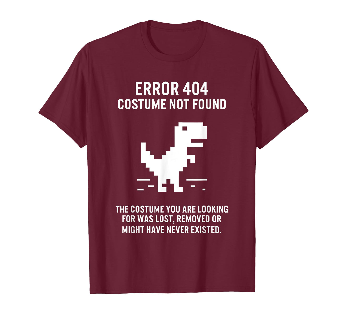 Halloween Error 404 Costume Not Found Coding Programmer Geek T-Shirt