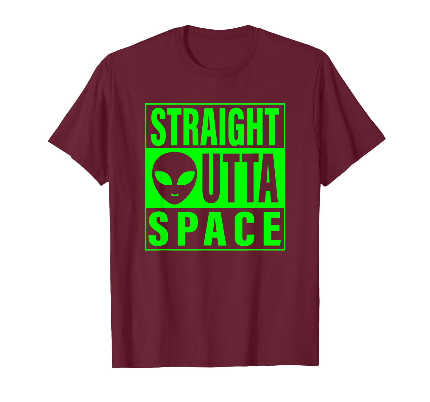 Straight Outta Space Funny Ufo Alien Costume Men Women Kid T-Shirt