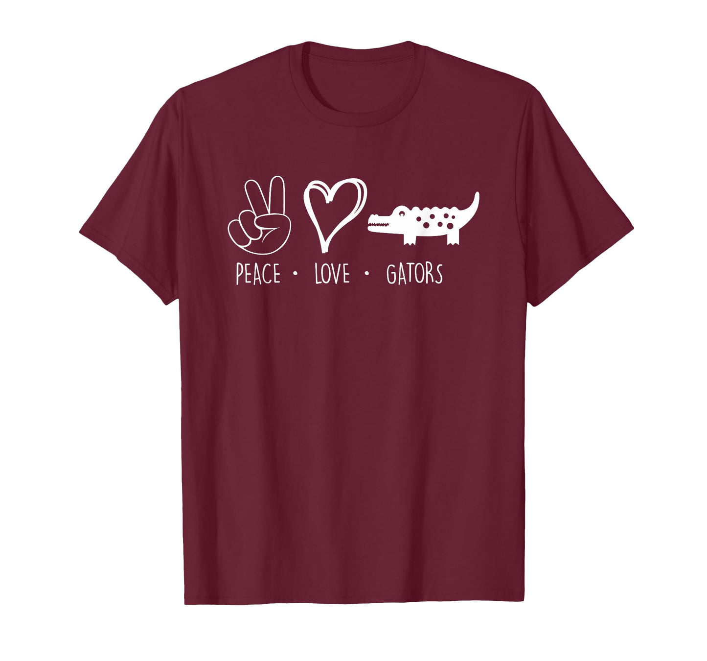 Dickinson High School - Dickinson Gators - Peace Love Gators T-Shirt