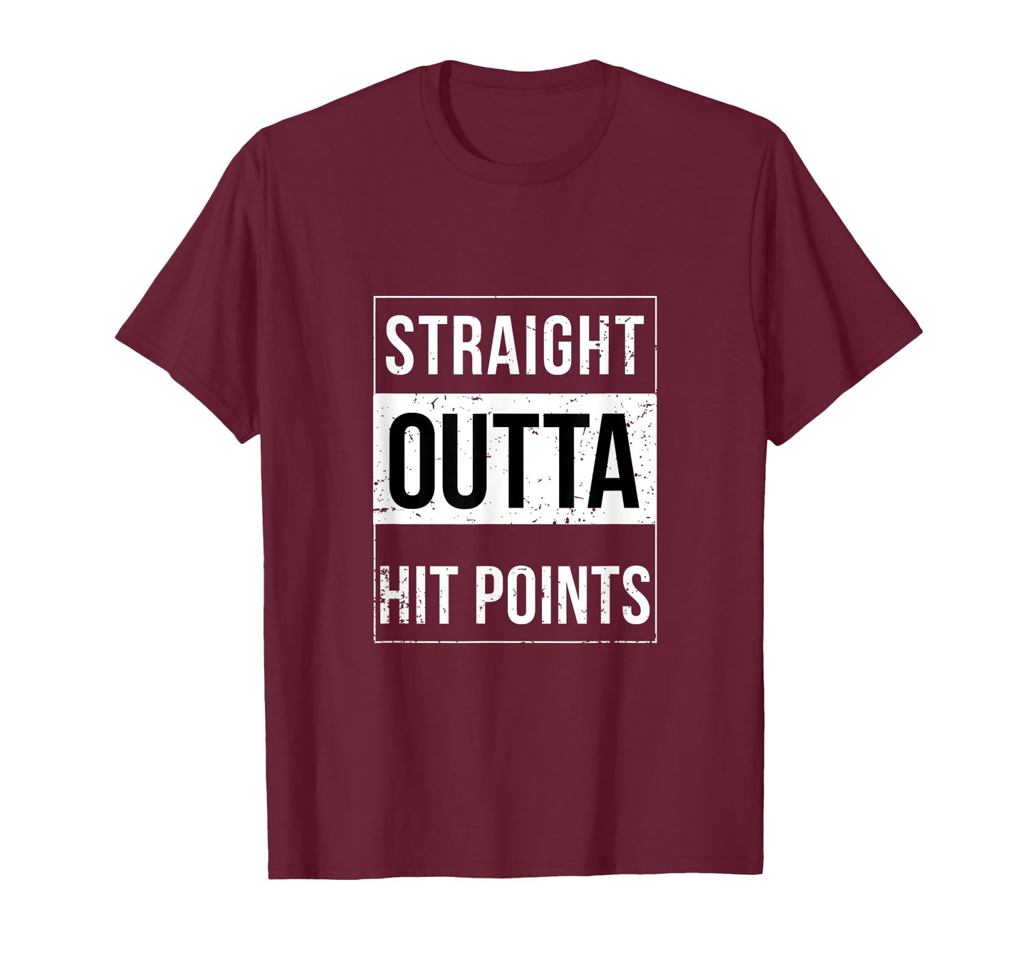 Straight Outta Hit Points DnD Funny Trend T-Shirt