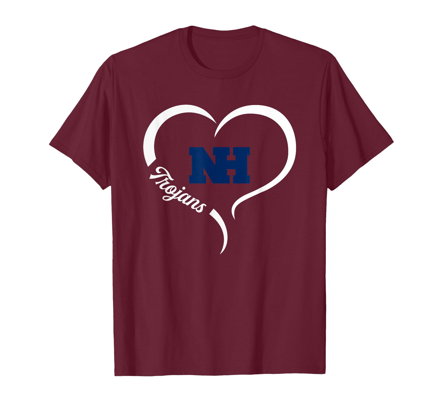 North Hardin Trojans Logo Half Heart Slogan HS T-Shirt