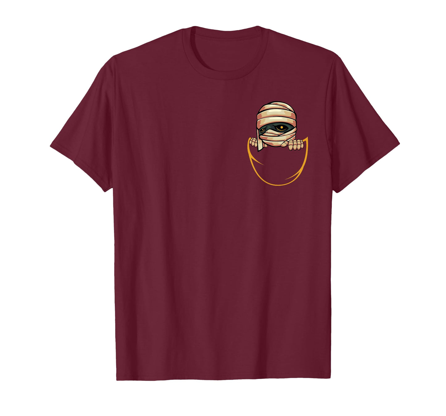 Pocket Mummy Lazy Halloween Costume Funny Monster T-Shirt